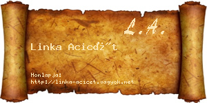 Linka Acicét névjegykártya
